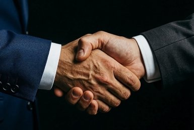 рукопожатие сгенерировано нейросетью