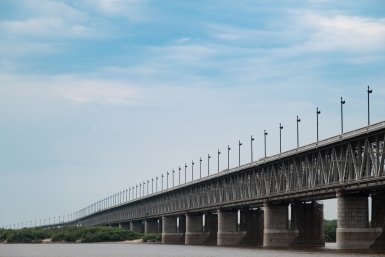 мост, хабаровский мост, мост через реку Амур, железнодорожный мост, автомобильный мост Сорокина Е. Н., ИА AmurMedia.ru
