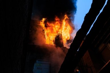 пожар, возгорание, пламя, огонь, пожарные, МЧС России, огнеборцы, дым Евгений  Кулешов, ИА PrimaMedia