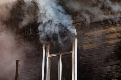 пожар, возгорание, пламя, огонь, пожарные, МЧС России, огнеборцы, дым Евгений  Кулешов, ИА PrimaMedia